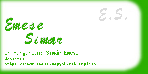 emese simar business card